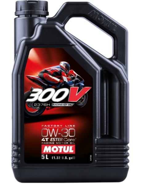 Ulei de motor sintetic 4T MOTUL 300V R.K.O 2376H 0W30, 5 litri